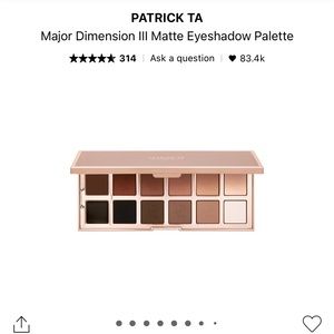 NEW Unopened Patrick Ta Major Dimension III palette